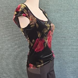 Vintage Star C.C.C. Velvet Floral Top